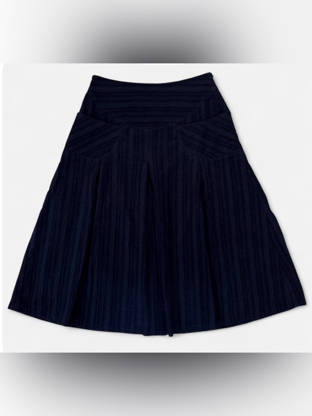 Women’s Dark Navy Pleated A-Line Skirt